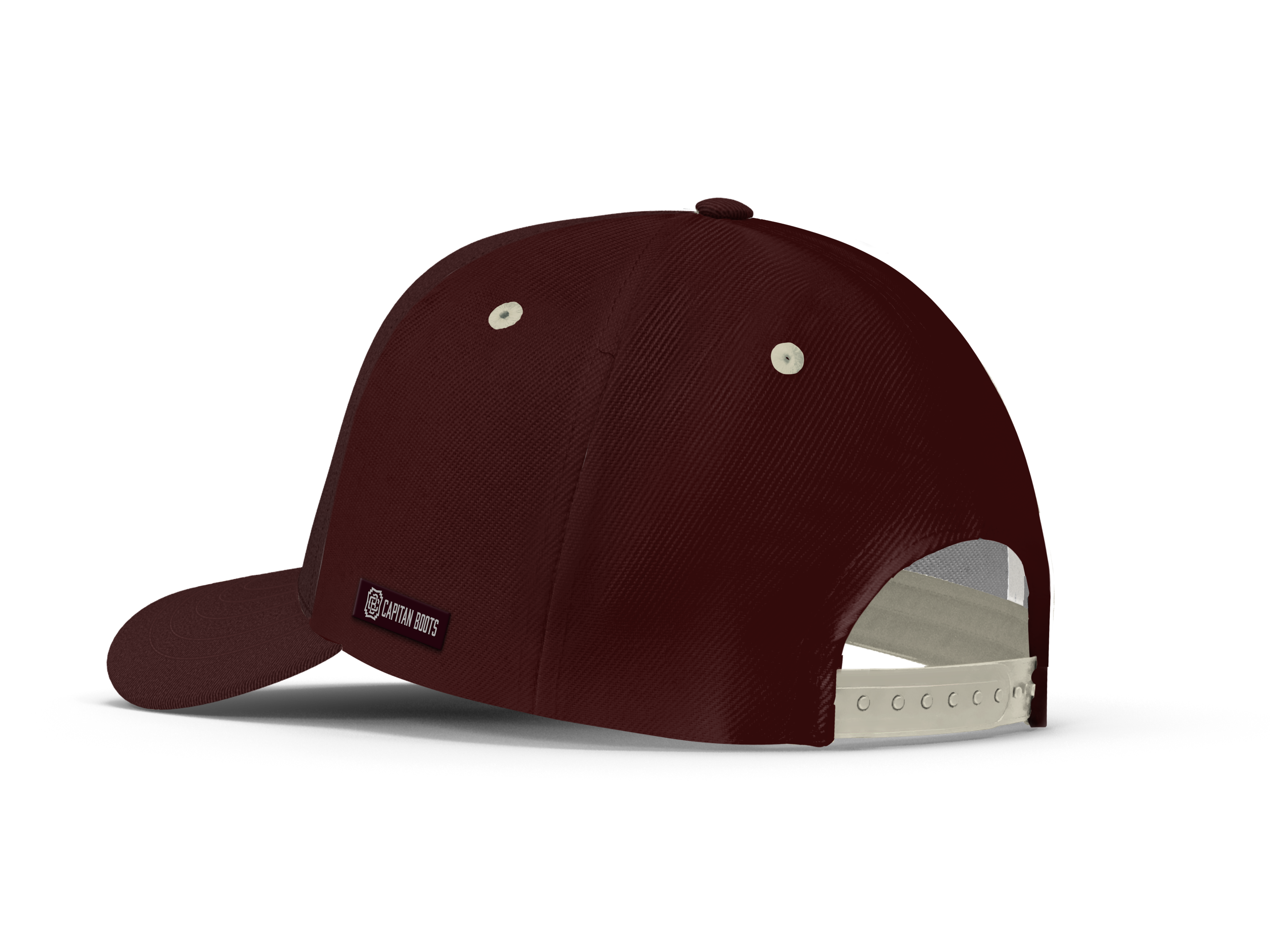 6-Panel Cap - Maroon Cap - Capitan Boots