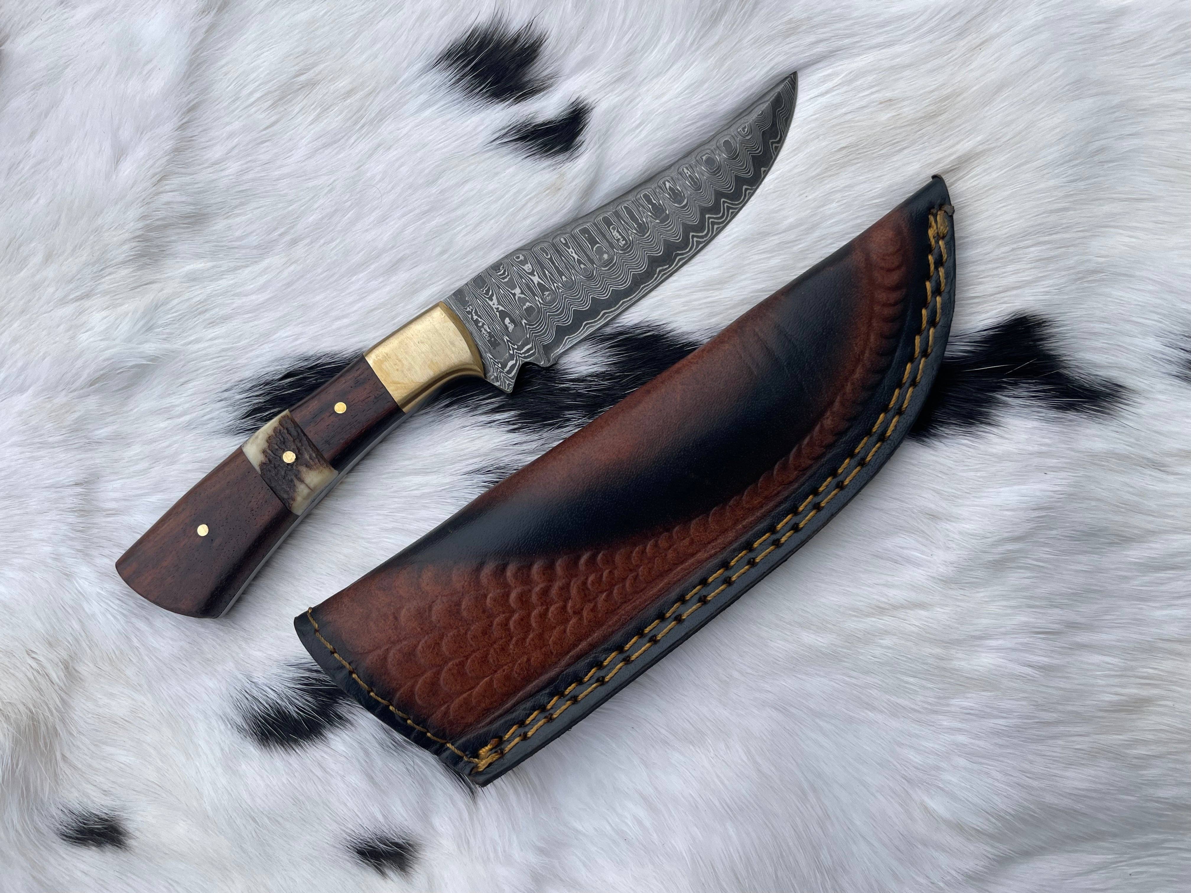 Titan Damascus Steel Outdoor Utility knife TK-158