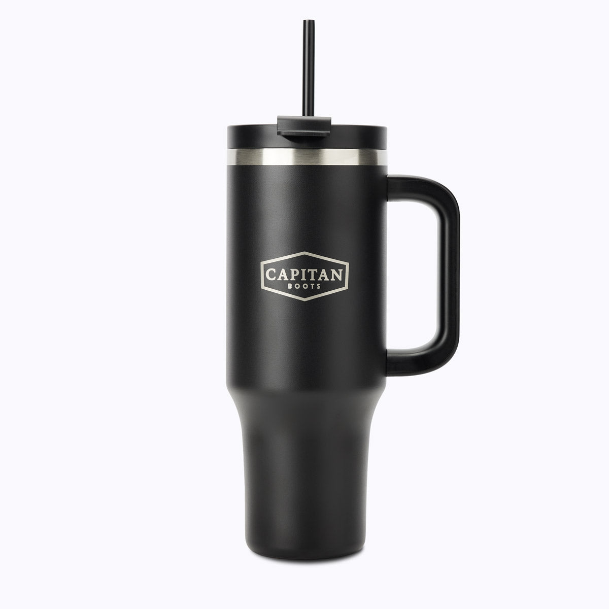 Matte Black Tumbler 40 oz - Car Cup Holder Friendly Mug – Capitan