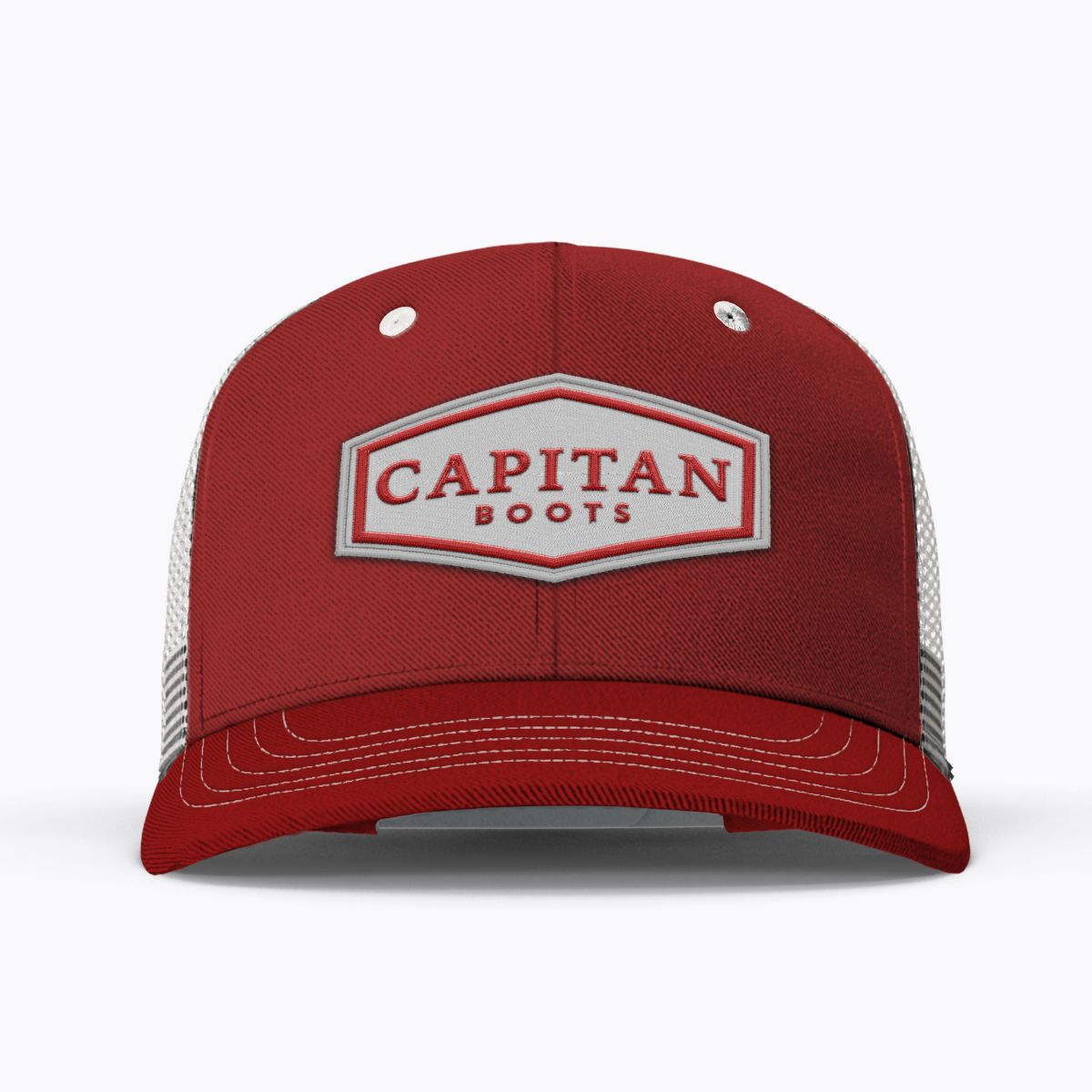 Patch Cap Red Grey Cap - Capitan Boots