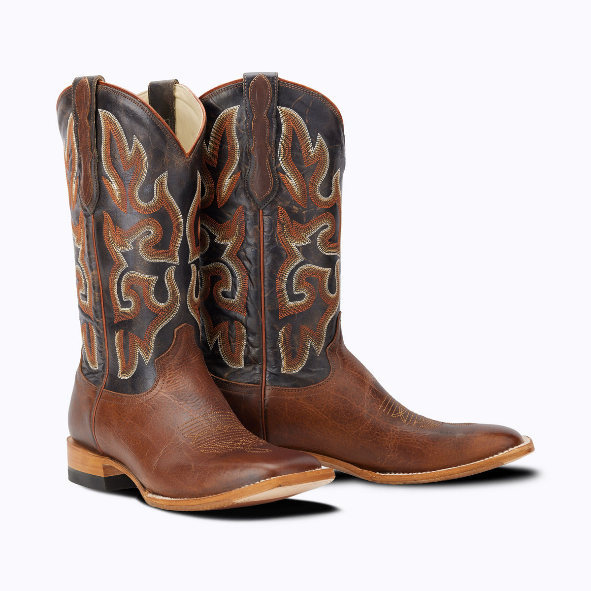 Worth Brown Cowboy Boot Medium Square Toe Western Men's