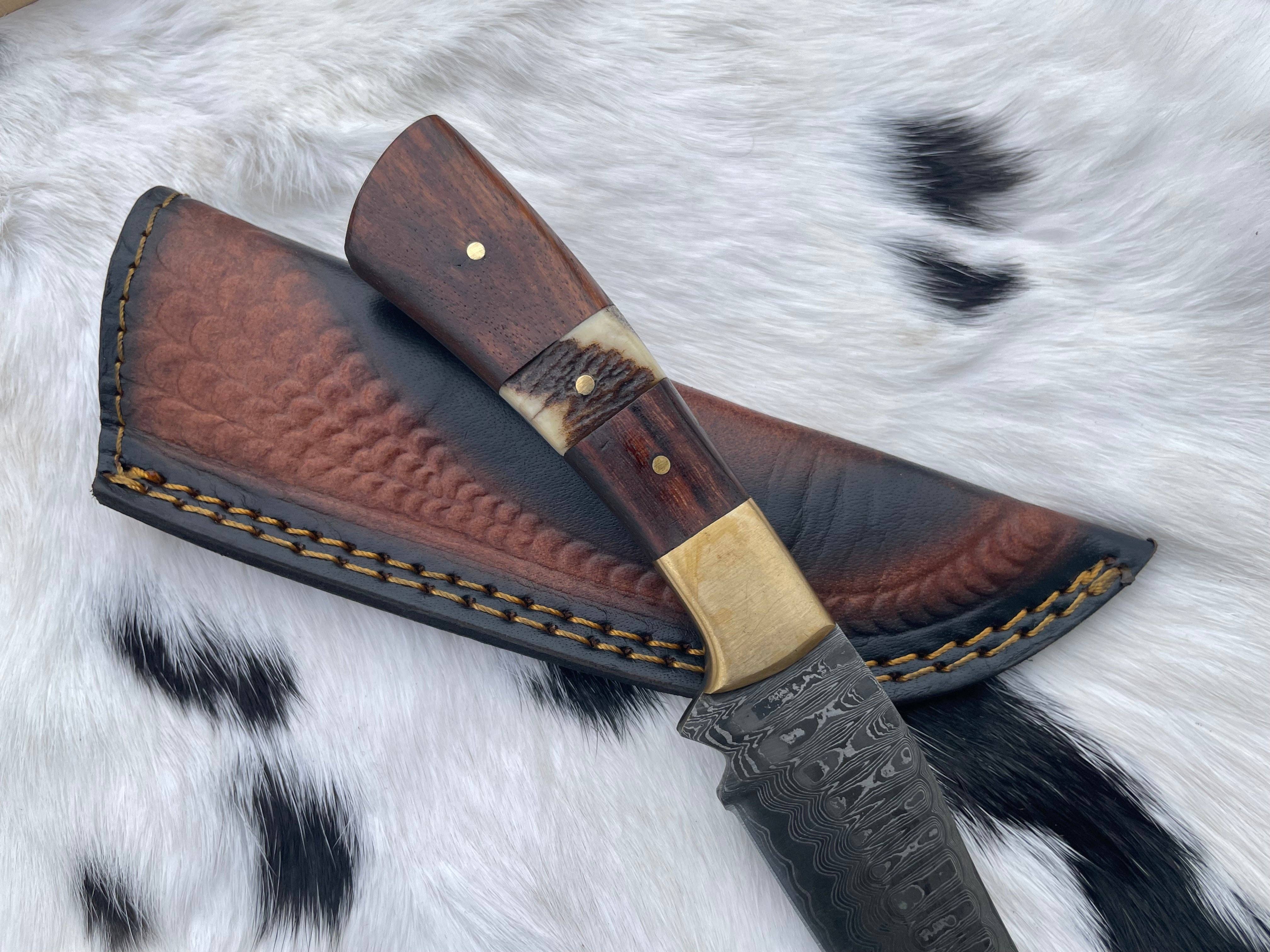 Titan Damascus Steel Outdoor Utility knife TK-158