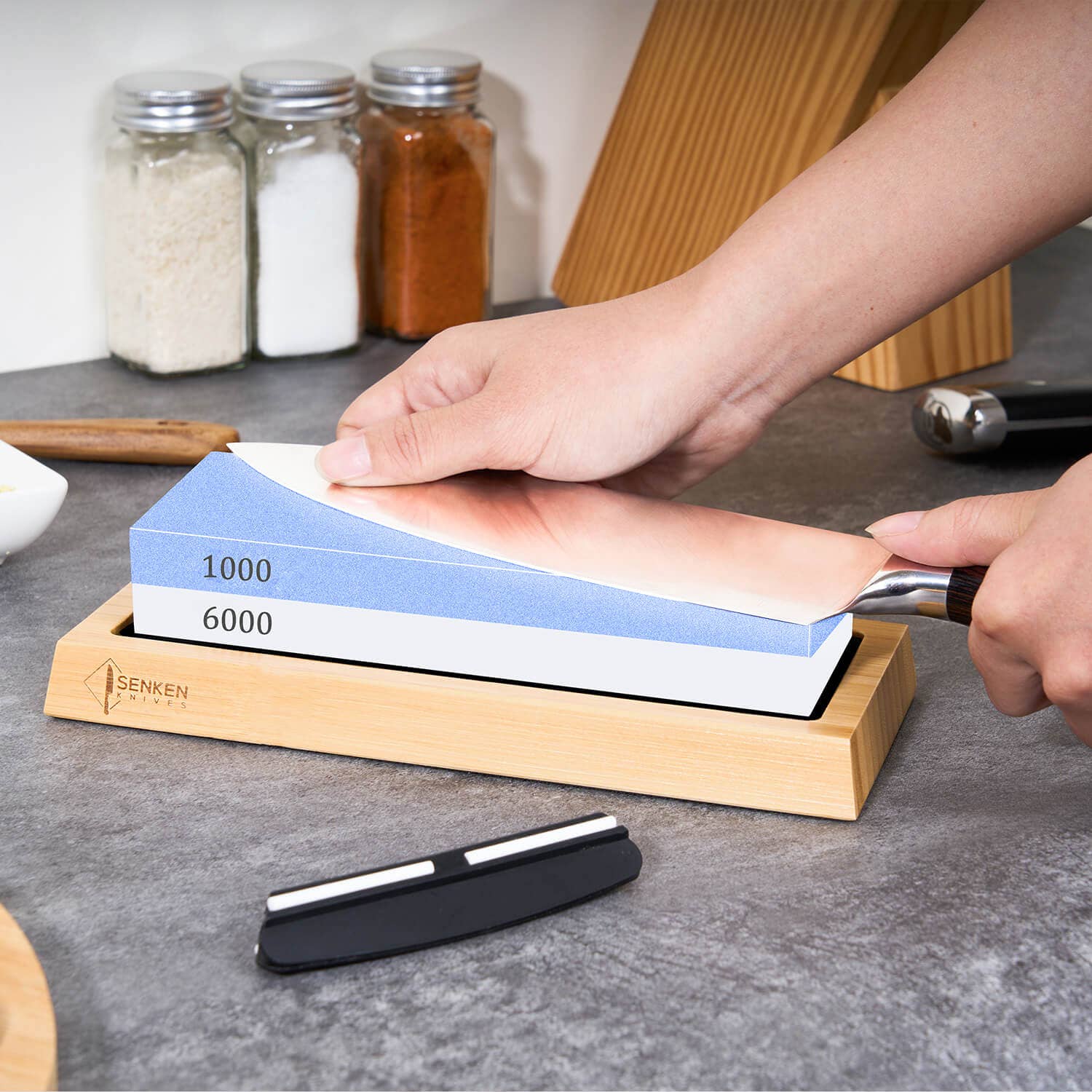 1000 / 6000 Grit Japanese Whetstone,  Knife Sharpening Stone