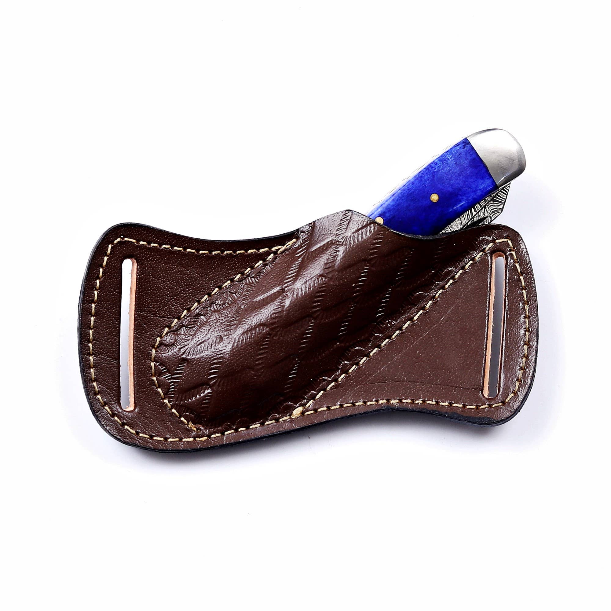7.5” blue handle folding knife