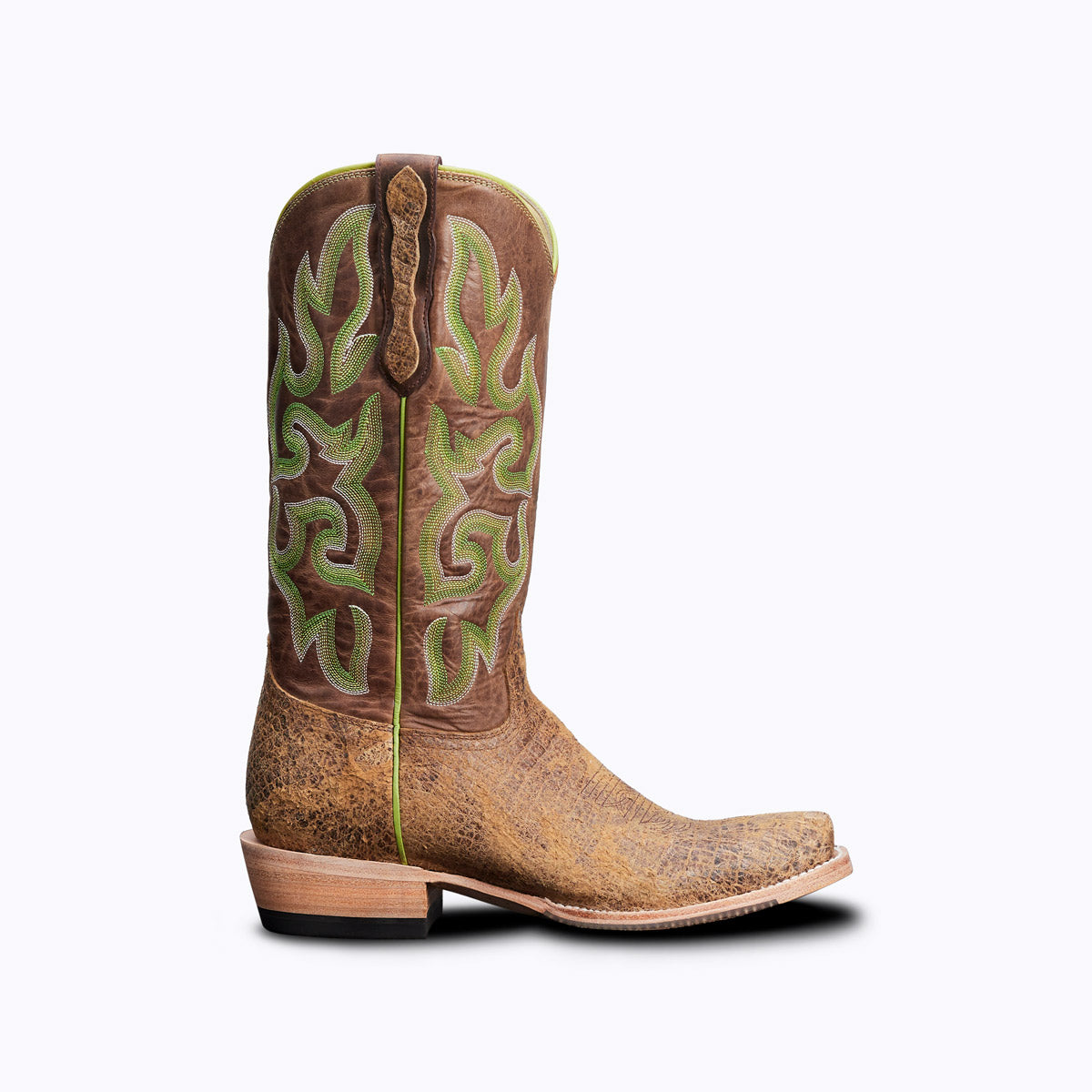 Nashville Cowboy Boot Cutter Toe Monterro Brown and Green by Capitan ...